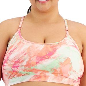 NWT Ideology Women's Low Impact Printed Sports Bra Plus Size 1X-3X $60 A478